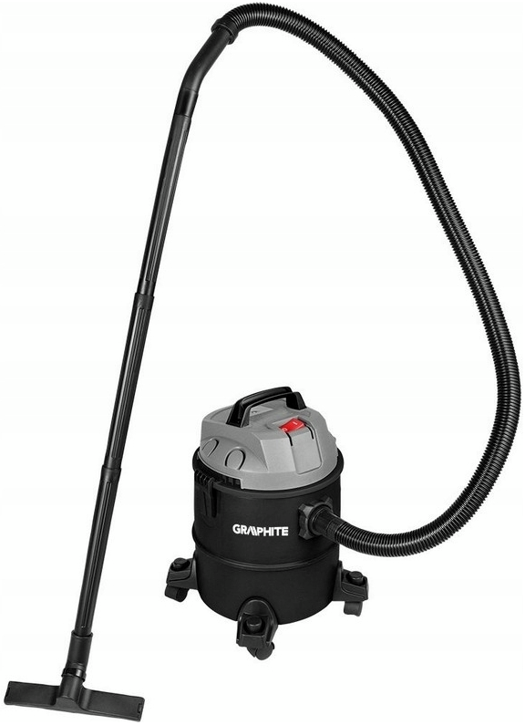 Пилосос професійний GRAPHITE, 1200Вт, 18кПа, контейнер 20л,  колеса