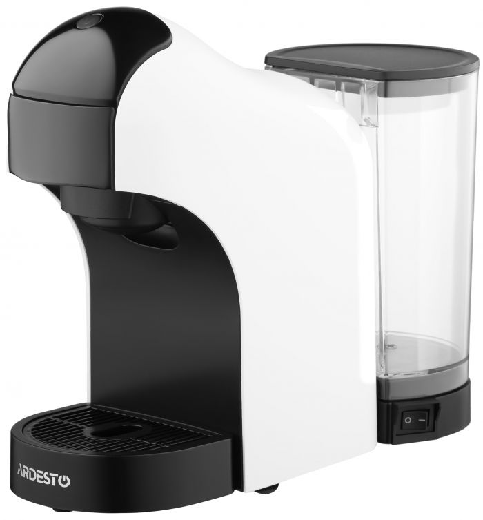 Кавоварка Ardesto капсульна, 0.8л,  капсули Nespresso, Nescafe Dolce Gusto, мелена кава, сенсорне керування, білий