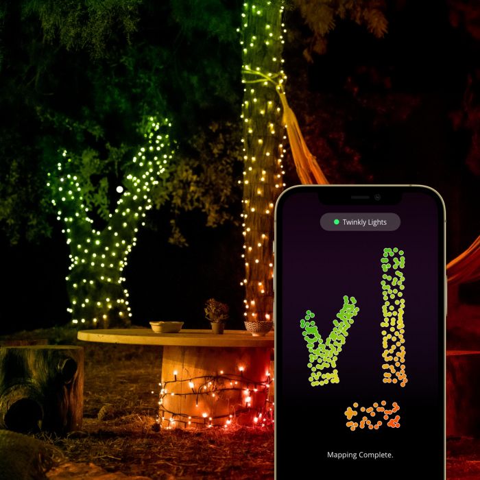 Гірлянда Smart LED Twinkly Dots Lights RGB 200 IP44 20м USB-C кабель чорний