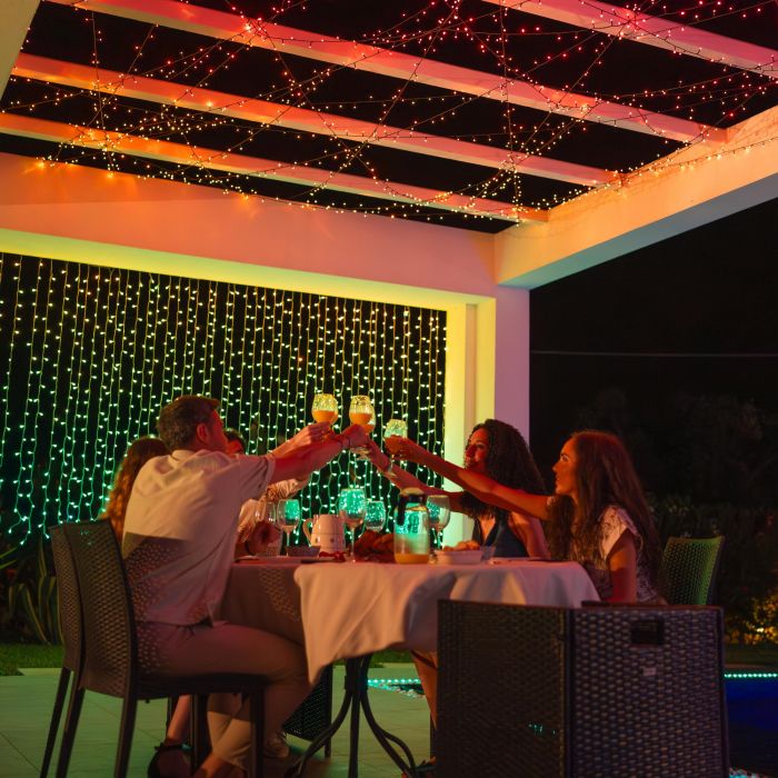 Гірлянда Smart LED Twinkly Dots Lights RGB 200 IP44 20м USB-C кабель чорний