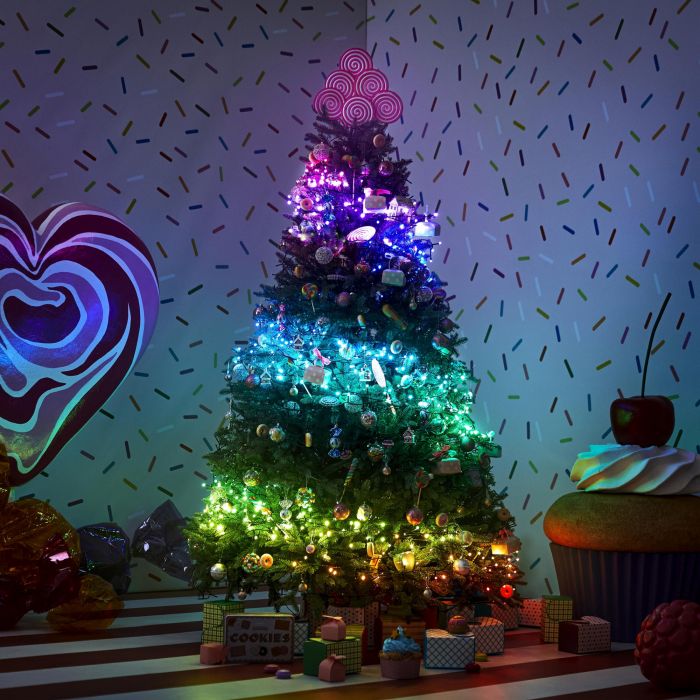 Гірлянда Smart LED Twinkly Dots Lights RGB 200 IP44 20м USB-C кабель чорний
