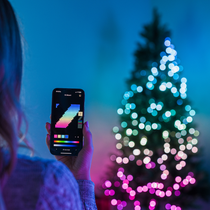 Гірлянда Smart LED Twinkly Dots Lights RGB 200 IP44 20м USB-C кабель чорний