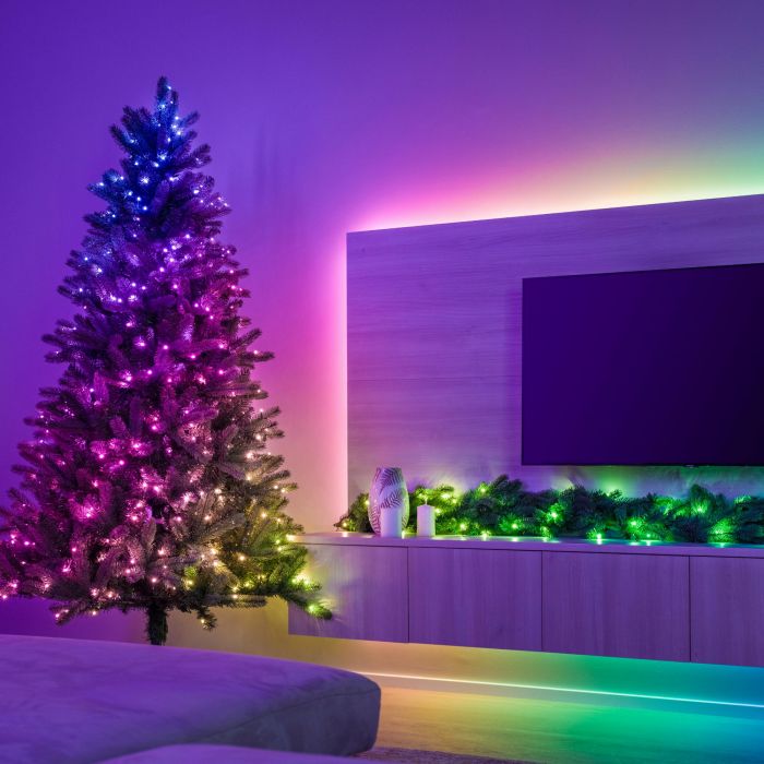 Гірлянда Smart LED Twinkly Dots Lights RGB 200 IP44 20м USB-C кабель чорний