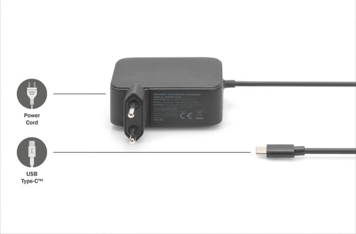 Зарядний пристрій DIGITUS notebook USB-C, 100W GaN