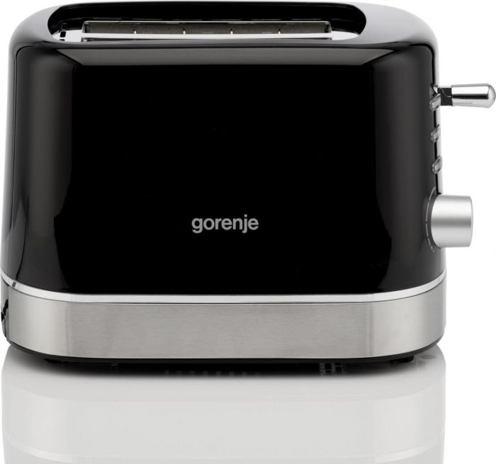 Тостер Gorenje 850Вт, підігрів, розморожування, пластик, чорний