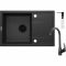 Набір для кухні Deante Corio, гранітна мийка ZRC_G113 + зміш. BMO_N62M + дозатор ZZZ_B00D, графіт