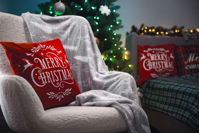 Плед Ardesto Christmas Flannel, 160х200см, 100% поліестер, ялинки