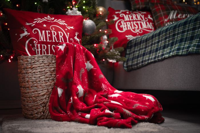 Плед Ardesto Christmas Flannel, 160х200см, 100% поліестер, гноми