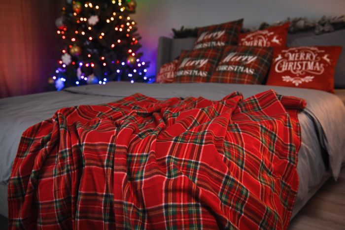 Плед Ardesto Christmas Fleece 130x160см, 100% поліестер, клітинка, червоний
