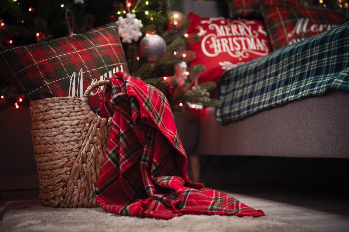 Плед Ardesto Christmas Fleece 130x160см, 100% поліестер, клітинка, червоний