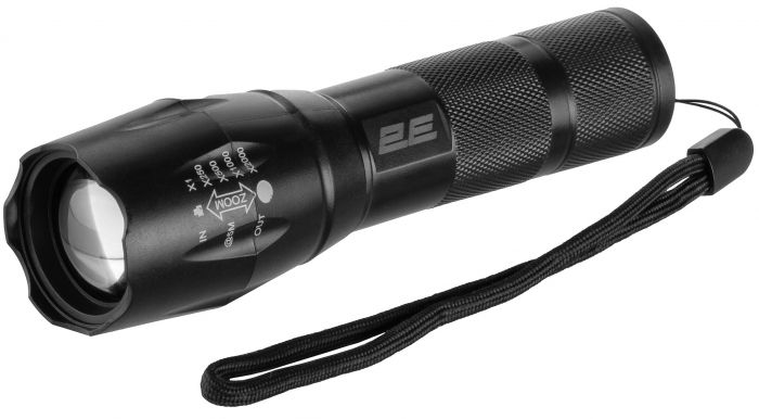 Ліхтар ручний акумуляторний 2E FLBL1812BI Micro-USB 1200мА·год 1200лм 10Вт 4 режими освітлення функція Power Bank IPX4 0.1кг