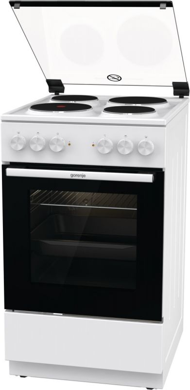 Плита Gorenje електрична , 68л, 50x60см, гриль, білий