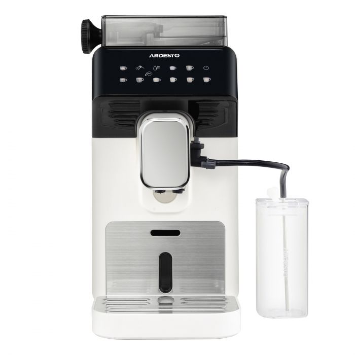 Кавомашина ARDESTO, 2л, зерно, автомат.капуч, дисплей, авторецептів -9, біло-чорний