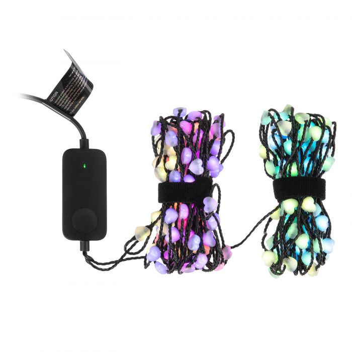 Гірлянда Smart LED Twinkly Candies Heart RGB 200 IP20 12м USB-C кабель зелений