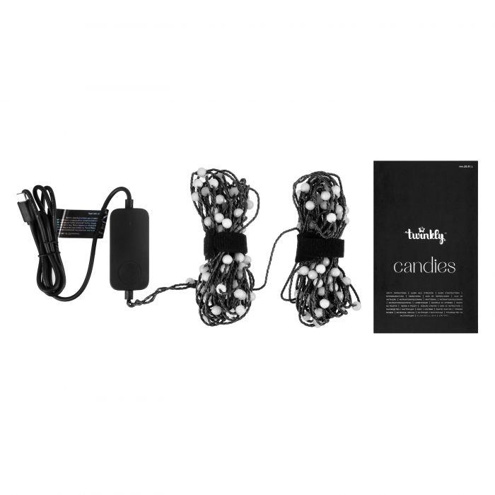 Гірлянда Smart LED Twinkly Candies Pearl RGB 200 IP20 12м USB-C кабель зелений