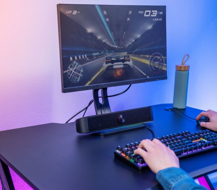 Акустична система Trust GXT 619 Thorne Саундбар, USB/AUX,  RGB, чорний