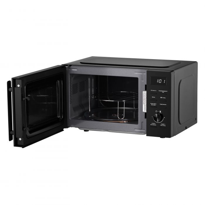Мікрохвильова піч ARDESTO, 20л, електр.керув., 800Вт, гриль, дисплей, відкр.ручкою, чорний