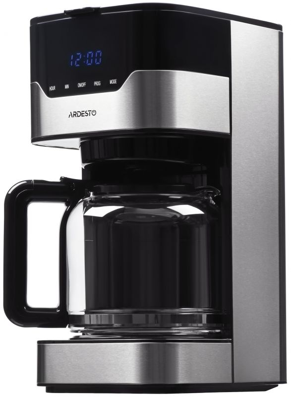 Кавоварка ARDESTO крапельна 1.5л, мелена, чорно-сріблястий