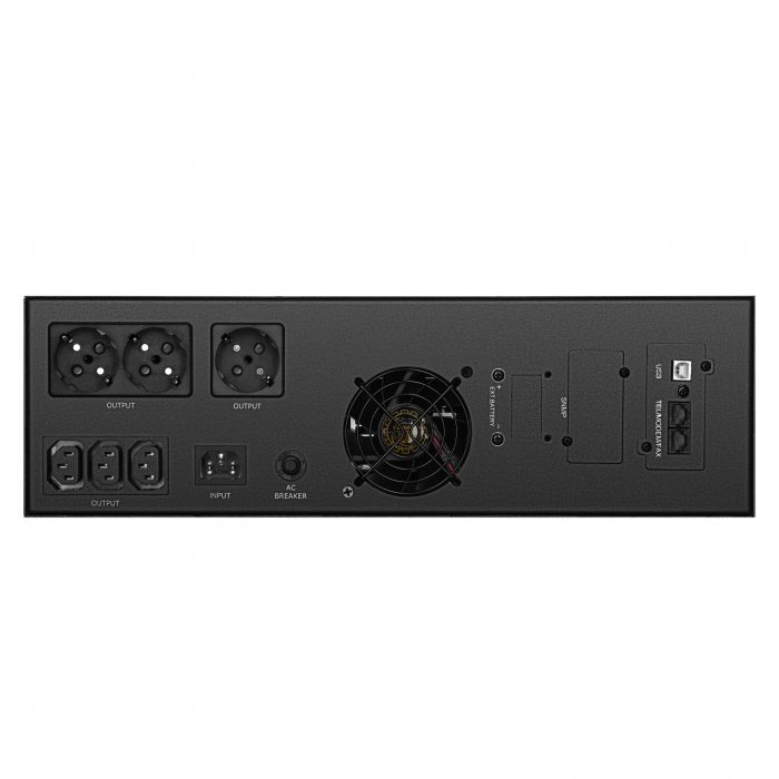 Джерело безперебійного живлення 2E PS1500RT, 1500VA/1200W, RT3U, LCD, USB, 3xC13, 3xSchuko