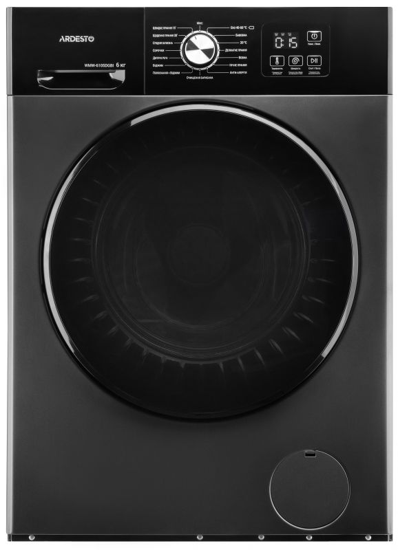 Пральна машина ARDESTO фронтальна Black Mars, 6кг, 1200, А+++, 46.5см, дисплей, інвертор, сірий