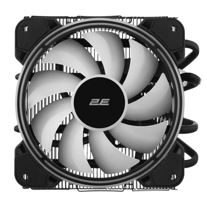 Процесорний кулер 2E GAMING Air Cool AC120T4-ARGB, LGA1700, 1200, 115x, 1366, AM5, AM4, AM3, AM3+, 4pin PWM, 3pin +5VARGB, TDP 130W