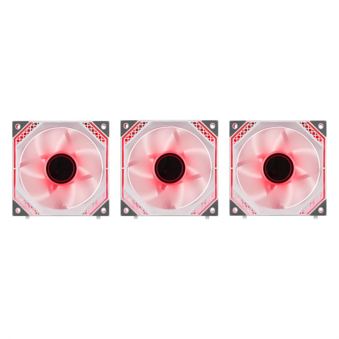 Корпусні вентилятори 2E GAMING Air Cool Magic Mirror ACF120MW-ARGB, 3x120мм, 2000rpm, 4pin PWM +5VARGB, 20.5dBa, білий