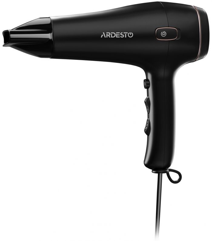 Фен Ardesto HD-Y210, 1750-2100Вт, 2 швидкості, 3темп.режими, авто.змотування шнура, чорний