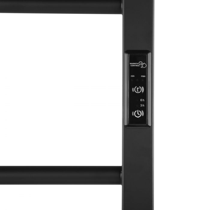 Рушникосушка Ardesto електрична  Square-TR K, 770x430х80мм, таймер-регулятор, сталь, чорний матовий