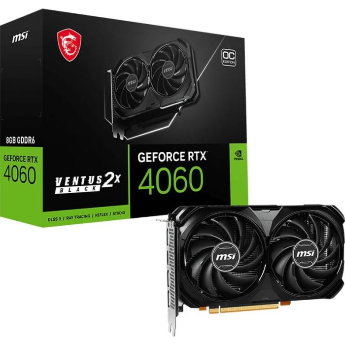 Відеокарта MSI GeForce RTX 4060 8GB GDDR6 VENTUS 2X BLACK OC