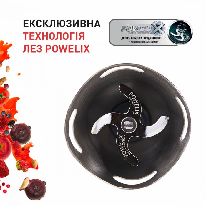 Блендер Tefal заглибний Quickchef 1000Вт, 3в1, чаша-800мл, чопер-500мл, турборежим, сріблясто-чорний