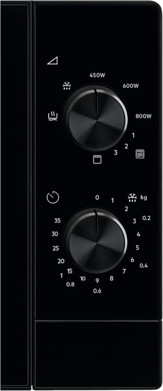 Мікрохвильова піч Electrolux, 20л, мех. керування, 800Вт, гриль, чорний