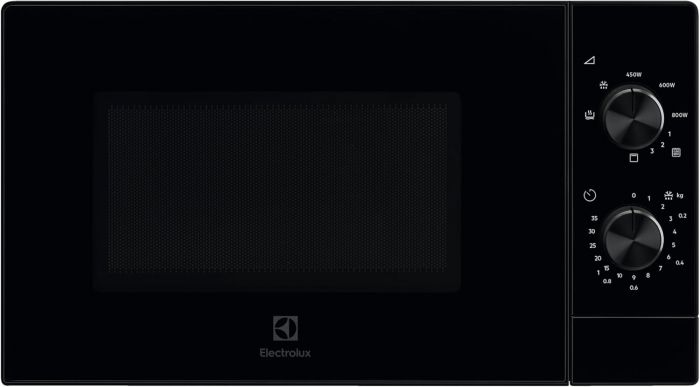 Мікрохвильова піч Electrolux, 20л, мех. керування, 800Вт, гриль, чорний