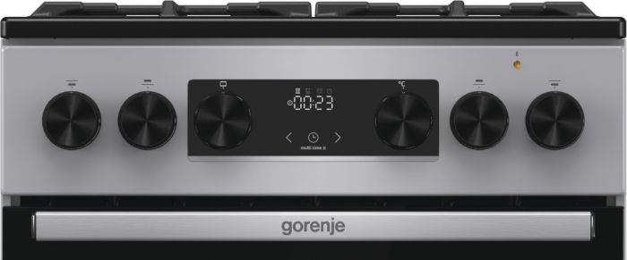 Плита Gorenje комбінована, 70л, 50x60см, дисплей, чавун, нерж