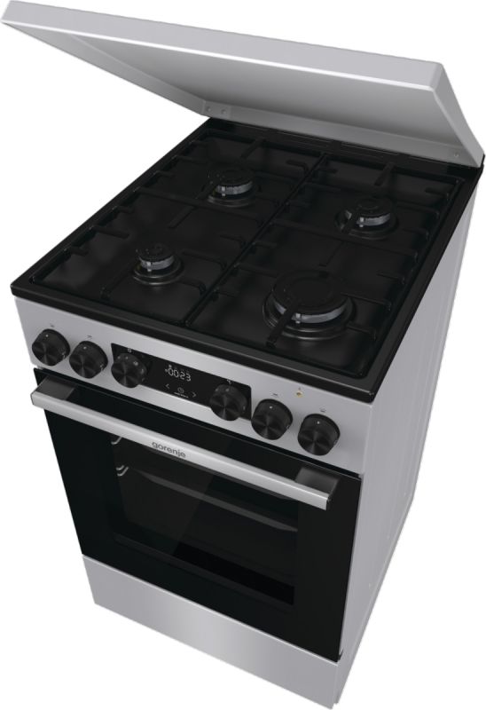 Плита Gorenje комбінована, 70л, 50x60см, дисплей, IconLed, емальовані, нерж