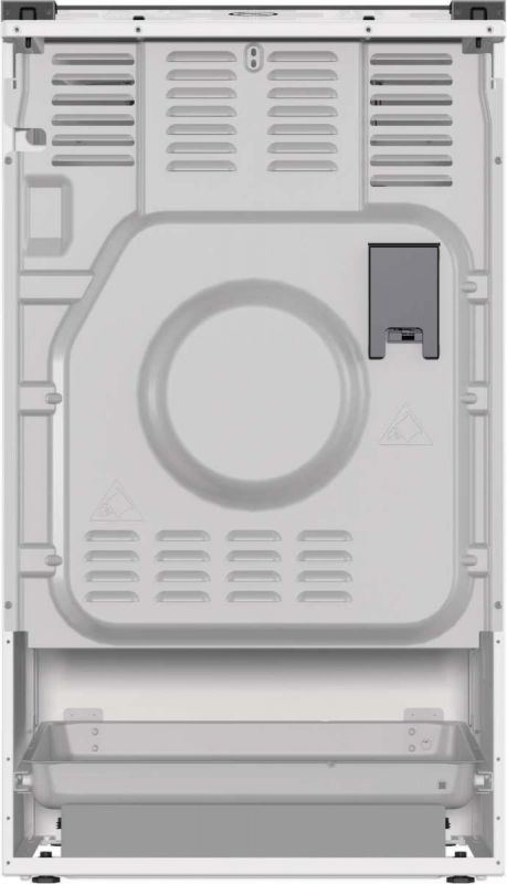 Плита Gorenje комбінована, 70л, 50x60см, дисплей, емальовані реш, програматор IconLed, кришка-скло, білий