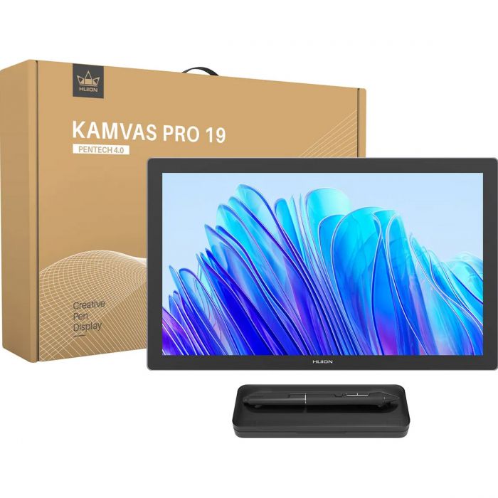 Графічний монітор Huion 19" Kamvas Pro 19,4K  USB-Cх2, 3.5 mini-jack, сірий темний