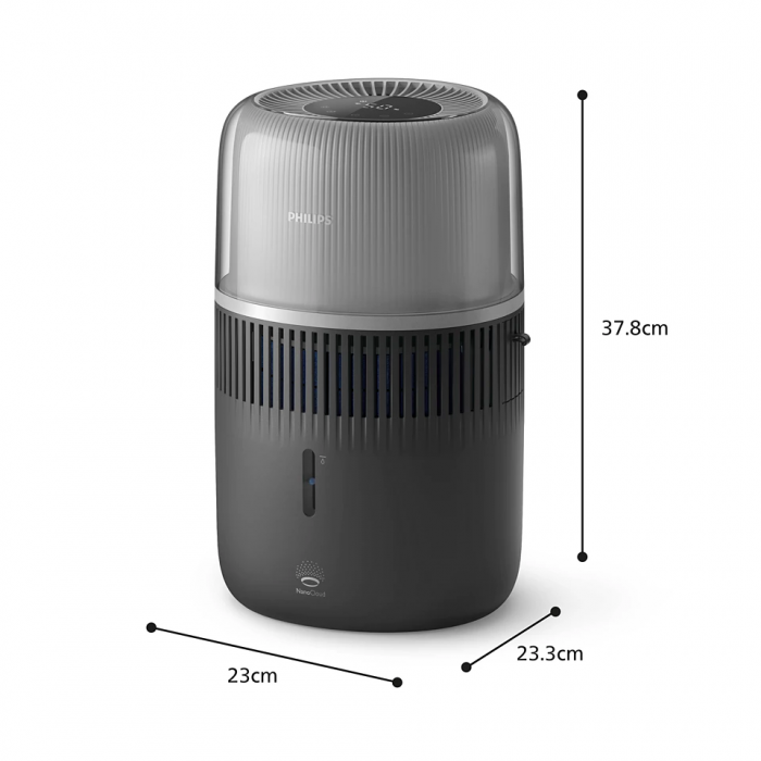 Зволожувач повітря Philips традиційне зволоження Series 5001, 56м2, 4.5л, 400мл/г, електр. кер-ння, режим сну, нічник, темно-синій