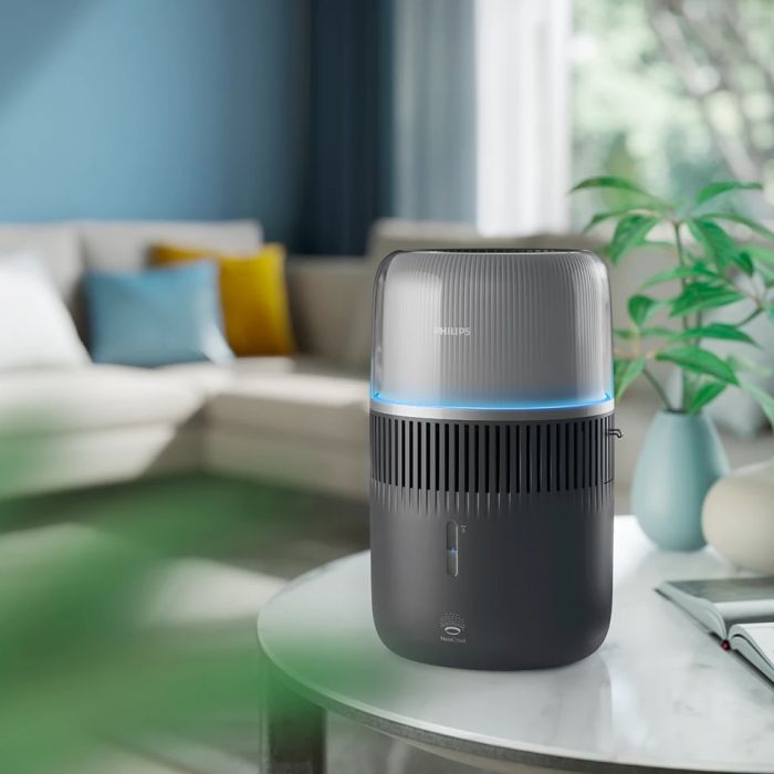 Зволожувач повітря Philips традиційне зволоження Series 5001, 56м2, 4.5л, 400мл/г, електр. кер-ння, режим сну, нічник, темно-синій