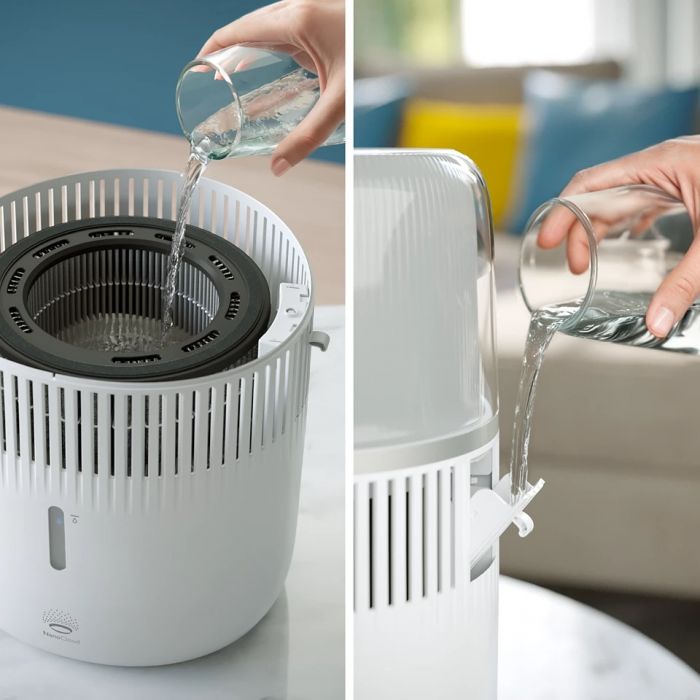 Зволожувач повітря Philips традиційне зволоження Series 5000, 56м2, 4.5л, 400мл/г, електр. кер-ння, режим сну, нічник, білий