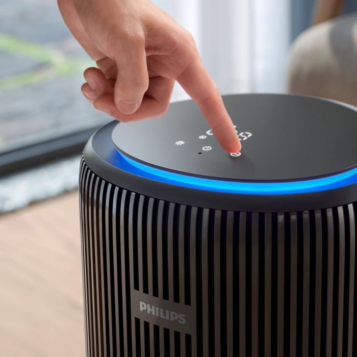 Очисник повітря Philips PureProtect 3200, 135м2, 520м3/год, HEPA +вугільний фільтр, Wi-Fi, 5 режими, синьо-сірий