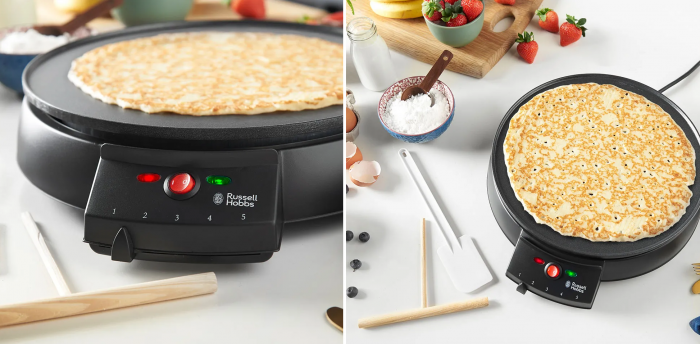 Млинниця Russell Hobbs Fiesta 1000Вт, діаметр 30см, тефлон, чорний