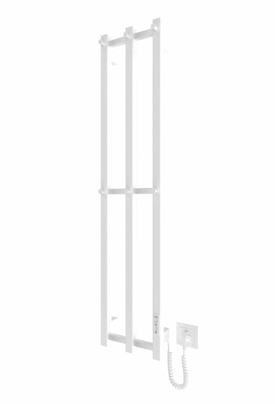 Рушникосушка Hygge Family електрична Slim, 1170х250х80мм, таймер-регулятор, сталь, білий матовий