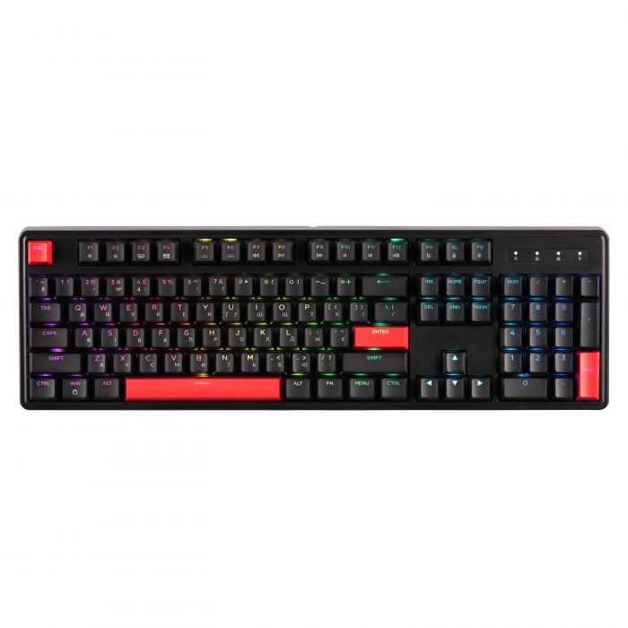 Клавіатура механічна Lemokey  X3 104Key, Keychron Brown, USB-A, QMK/VIA, Hot-Swap, EN/UKR, RGB, чорний