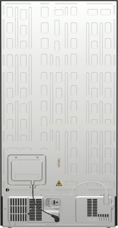 Холодильник SBS Gorenje, 179х70х92см, 2 двері, 376(190)л, А++, NF+, Інв., Зона св-ті, диспенсер, генератор льоду, Зовн. Диспл, чорний