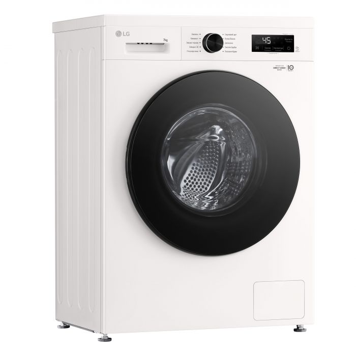 Пральна машина LG фронтальна, 7кг, 1200, A+++, 44см, дисплей, пара, інвертор, білий