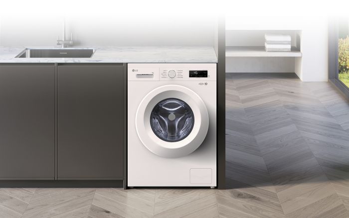 Пральна машина LG фронтальна, 6кг, 1200, A+++, 44см, дисплей, пара, інвертор, білий