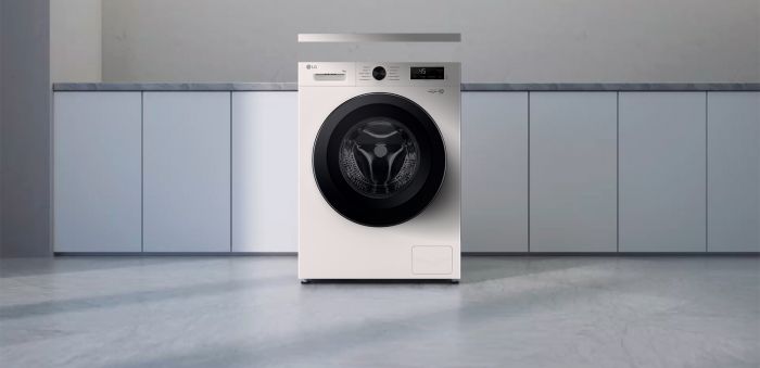 Пральна машина LG фронтальна, 6кг, 1200, A+++, 44см, дисплей, пара, інвертор, білий