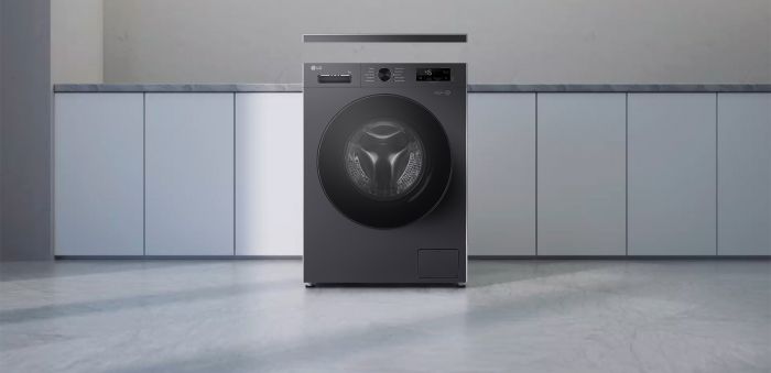 Пральна машина LG фронтальна, 9кг, 1200, A+++, 55см, дисплей, пара, інвертор, чорний
