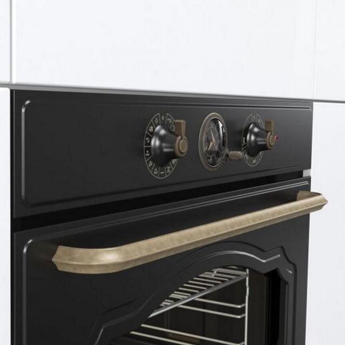 Духова шафа Gorenje електрична, 77л, A+, пара, дисплей, чорний матовий