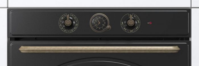 Духова шафа Gorenje електрична, 77л, A+, пара, дисплей, чорний матовий